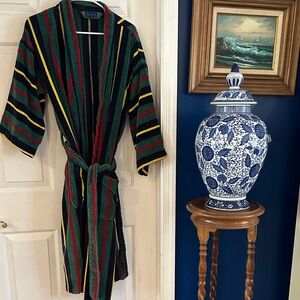 Men’s Vintage Towncraft Striped Multicolor Robe Cotton Robe One Size